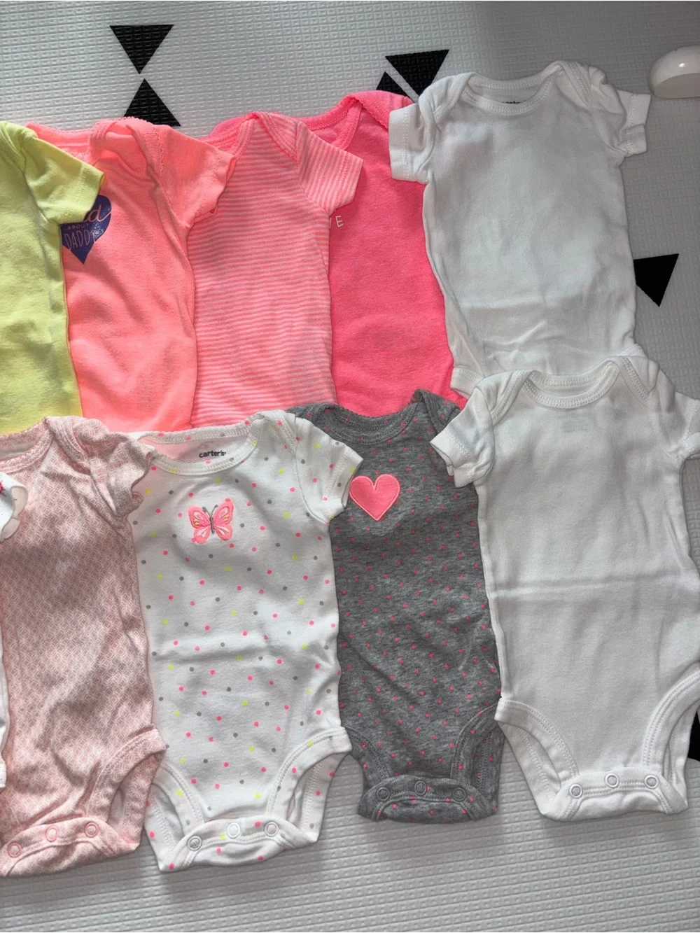 Carter’s Mixed Colors Newborn Baby Bodysuits Bundle